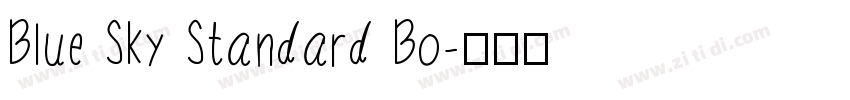 Blue Sky Standard Bo字体转换